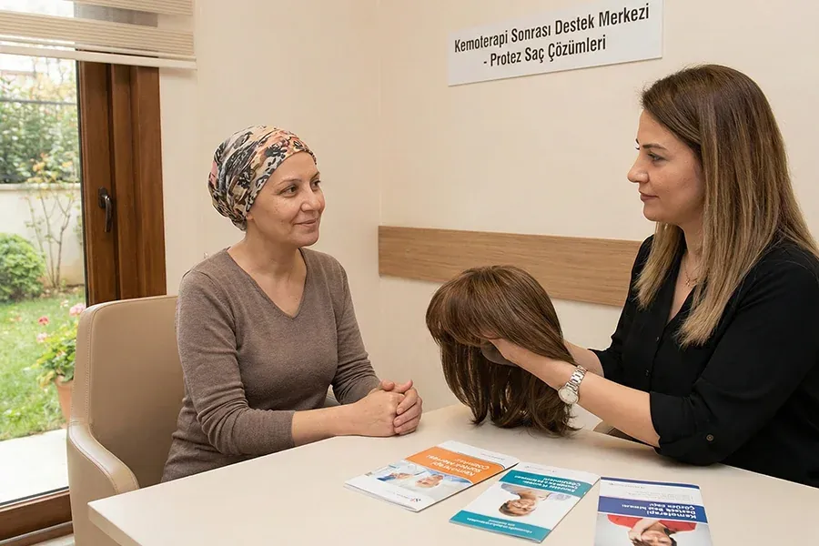 kemoterapi sürecinde protez saç çözümü2